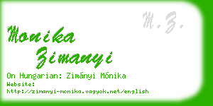 monika zimanyi business card